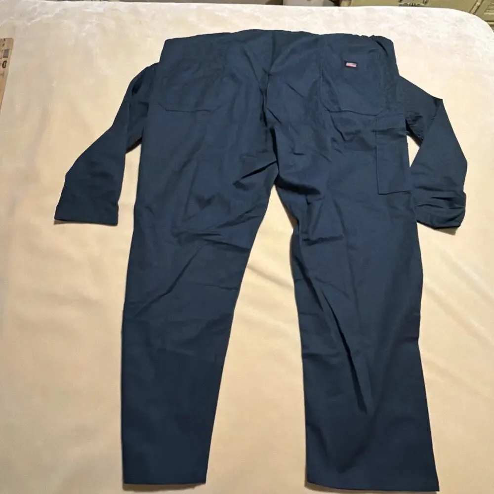 Dickies Coveralls Mens 2XL Navy Blue Work Long Sleeve SEE MEASUREMENTS NEW